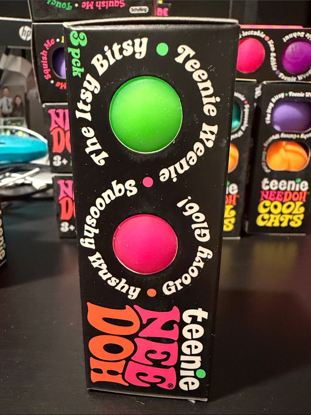 Teenie NeeDoh. 3pk of the teeniest groovy globs - Green, Pink&Orange. Authentic!